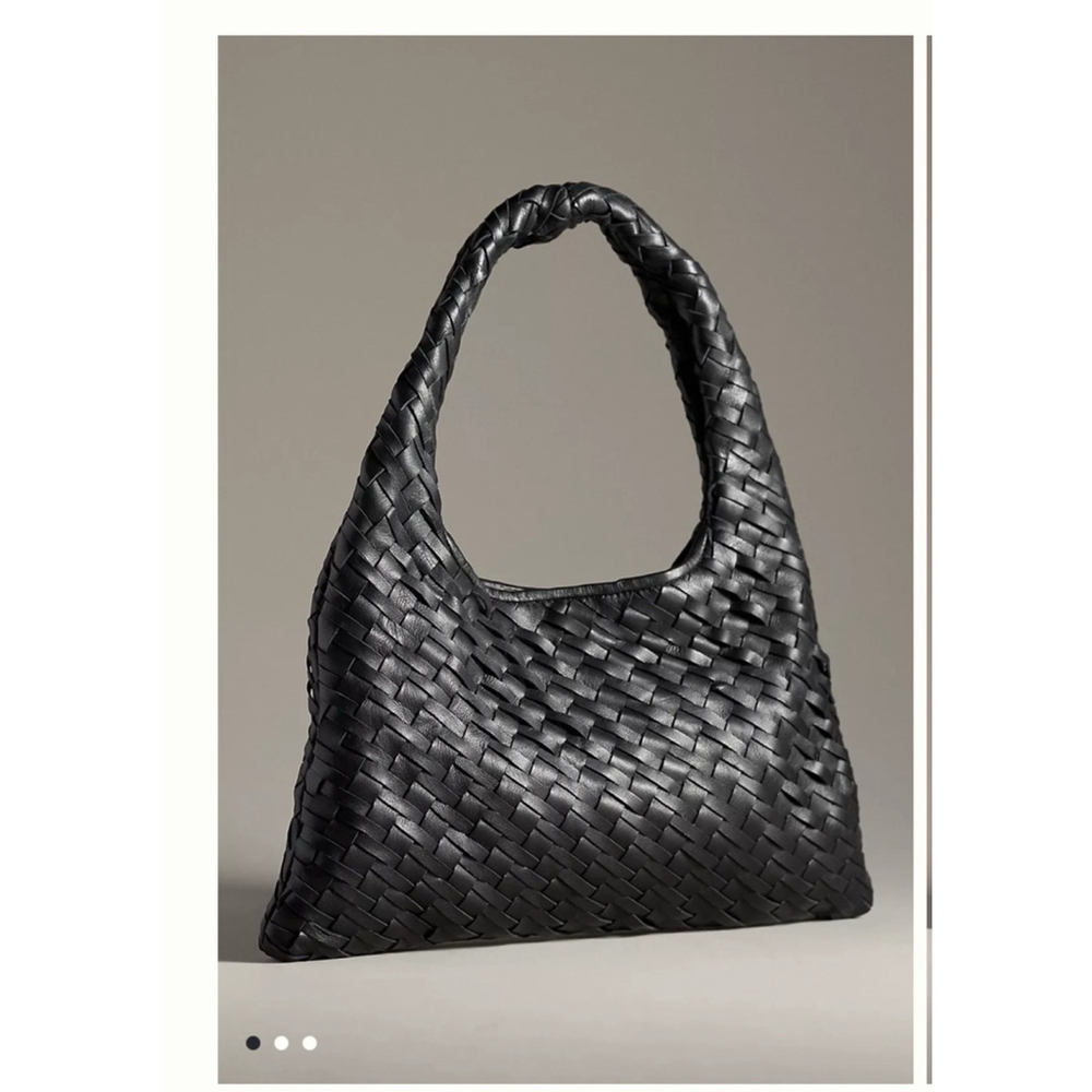 Walter Baker Black Haven Woven‎ Shoulder Bag